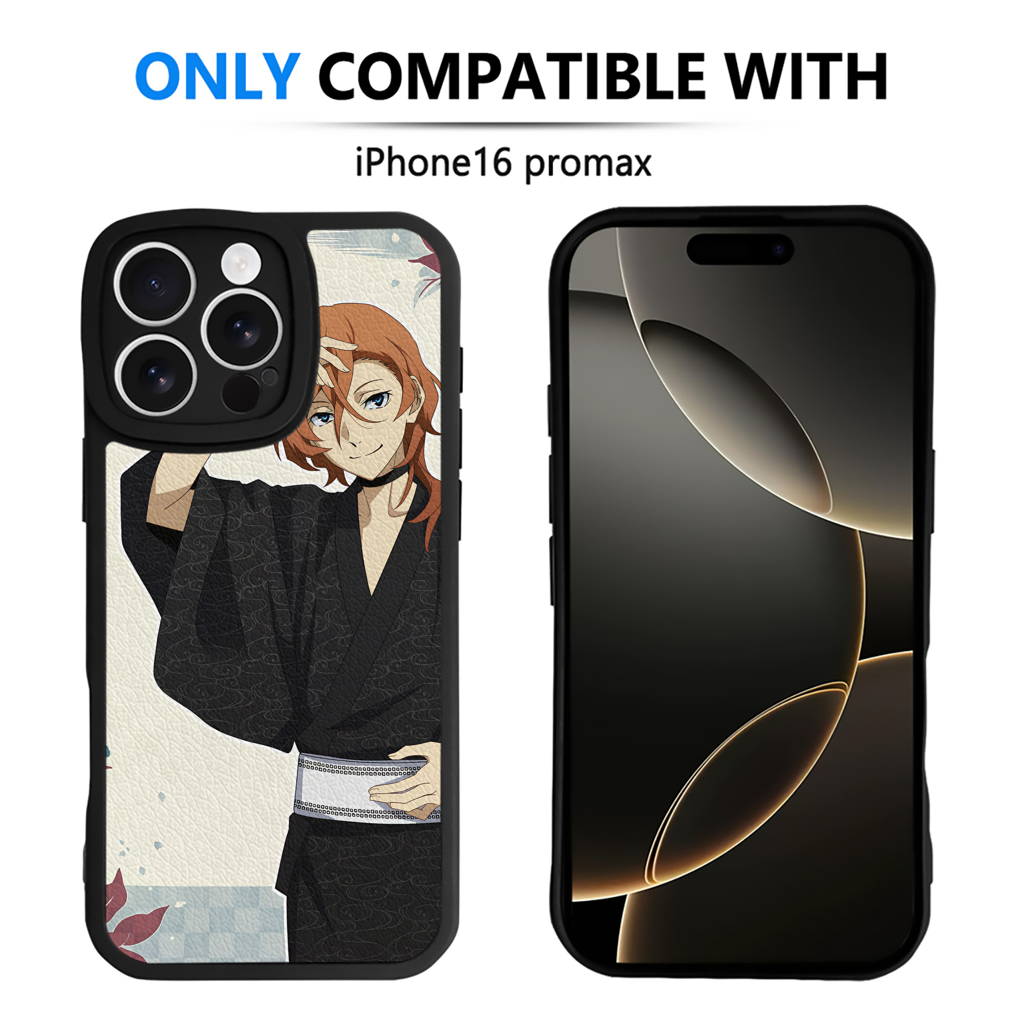 （画像用） 文豪ストレイドッグス Bungo Stray Dogs 【iPhone 16シリーズ対応】シリコンスマホケース（レザー調） 材質：シリコン